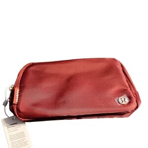 lululemon athletica Burgundy Zippered Crossbody Pouch